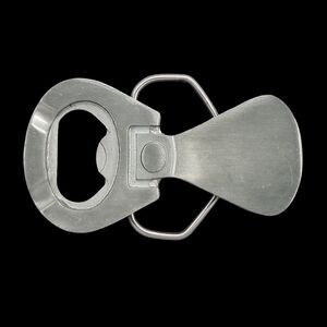 Vintage Pewter Bottle Opener Belt Buckle, American Products